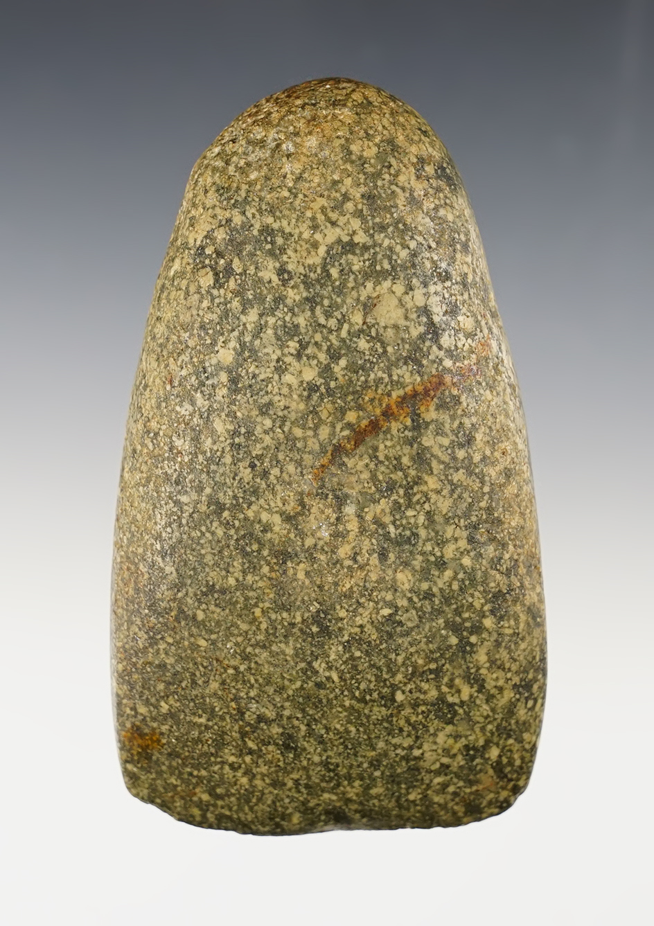 4 3/8" Celt made from nicely patinated Hardstone. Found in Elk Co., Pennsylvania. 