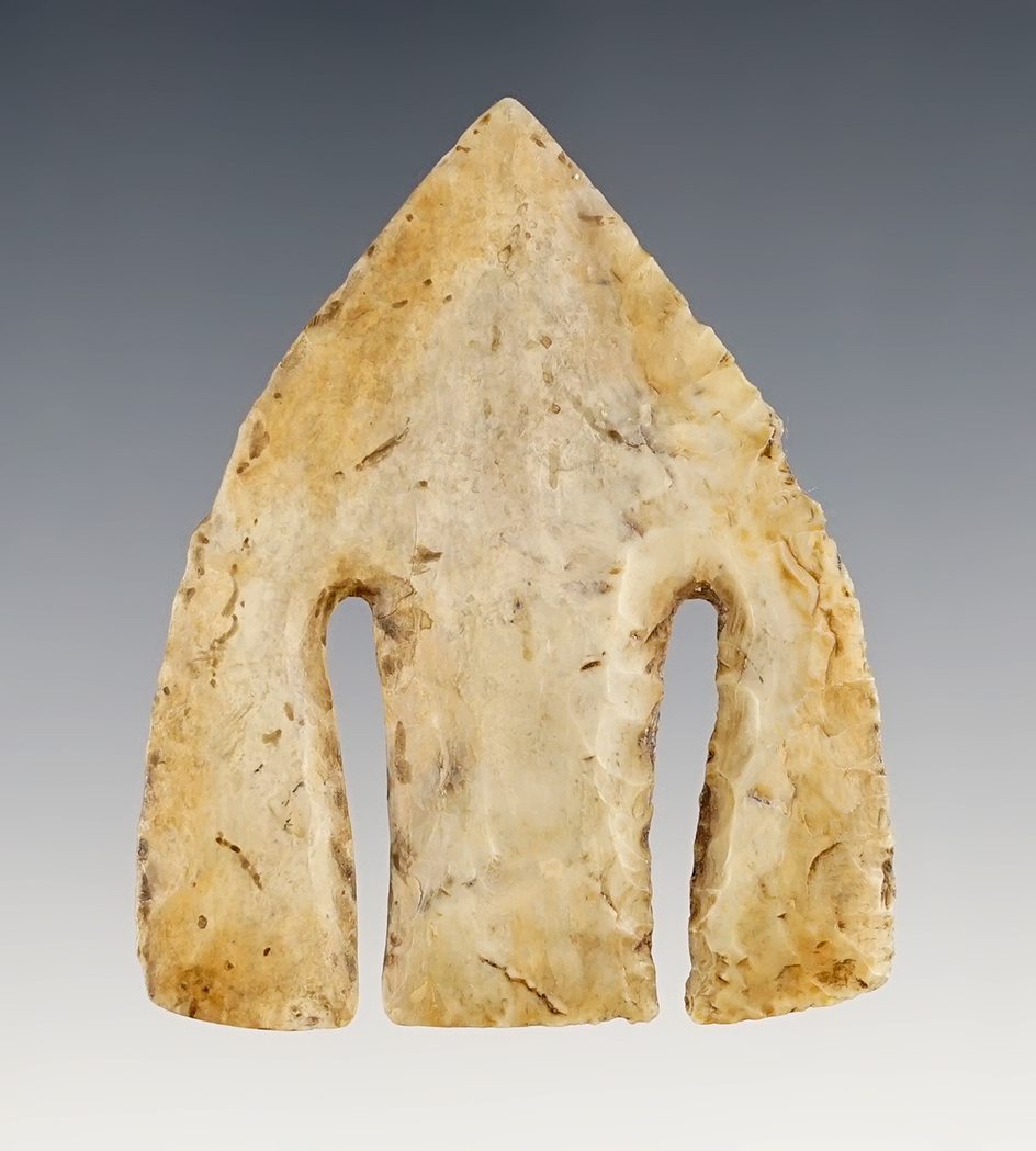 2 3/8" Andice found in Burnet Co., Texas. Restoration to one barb and tip. Rogers COA.