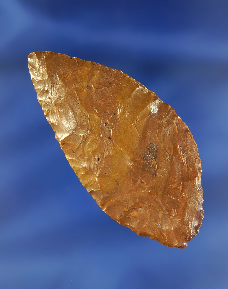 2 1/2" Jasper Blade with nice flaking and great patina found in Nevada.