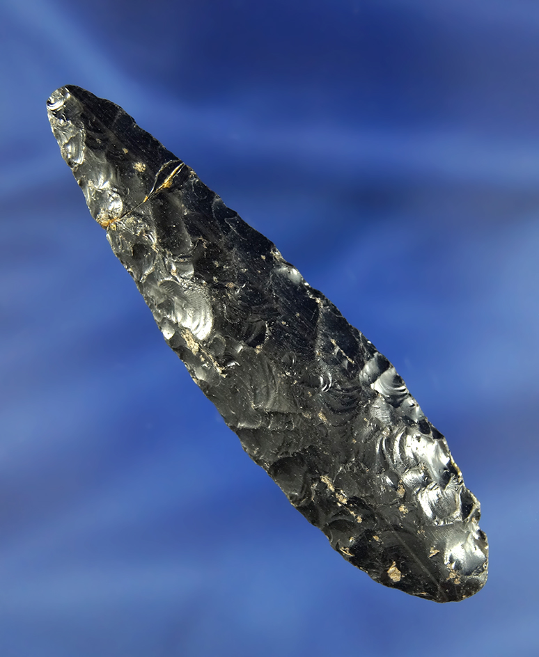 3 3/8" Obsidian Cascade collected between 1930 – 1936 at Gunther Island California
