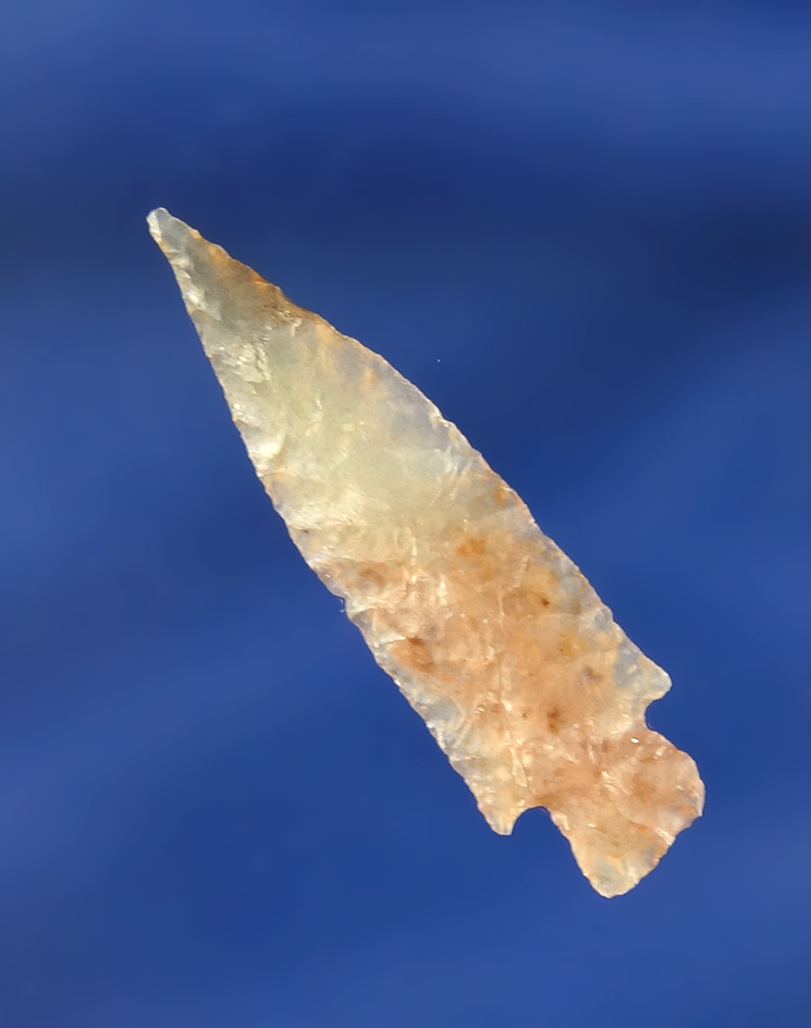 Exceptional flaking on this 1 5/16" Dagger made from highly translucent agate- Columbia River, WA