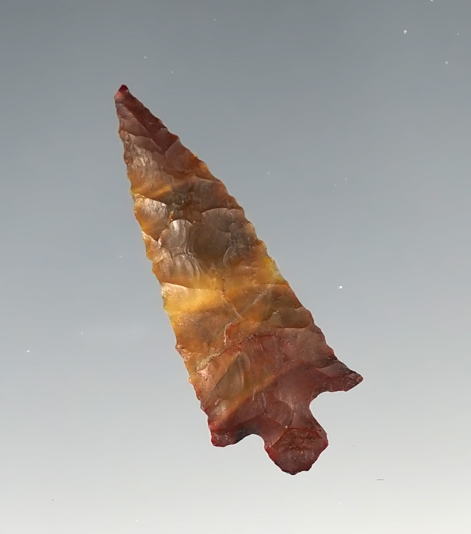 1 3/8" Columbia Plateau made from multi-colored Agate. Found in Washington. Ex. D. Johnson.