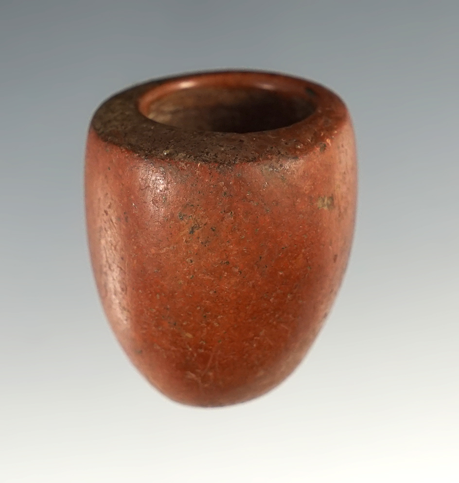 1 3/8" tall Historic Era Stone Pipe found in Tuscarawas Co., Ohio.