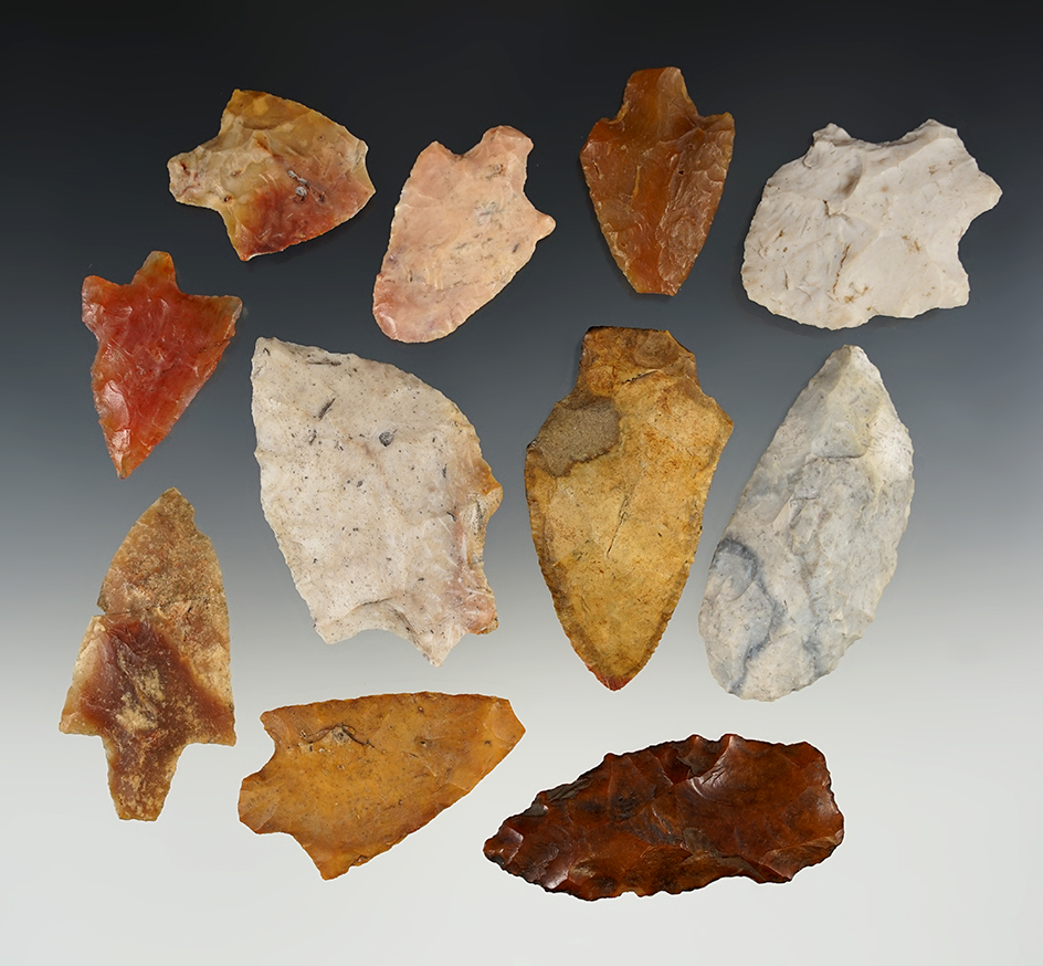 Set of 11 Florida Points. Most are in good condition. The largest is 2 7/8".