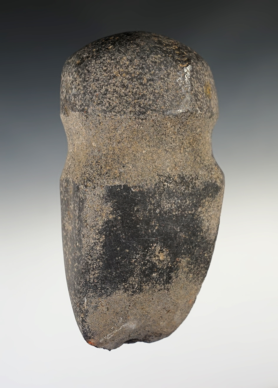 6 1/8" Full Grooved Axe with a nick to the bit. Found in New Mexico.