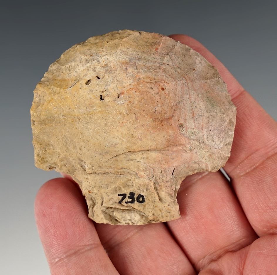 2 1/4" Deep South Hafted Scraper with original collector card from 07/30/1940.