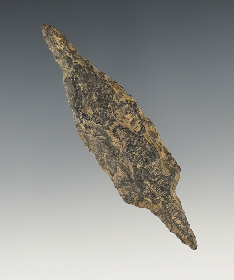 3 3/16" Uniquely styled Bi-Pointed flaked perforator/drill found in Maryland.