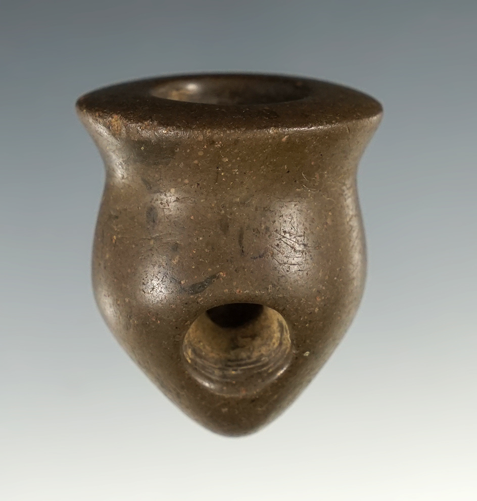 1 5/8" Flared Rim Stone Vase Pipe found in Ohio.