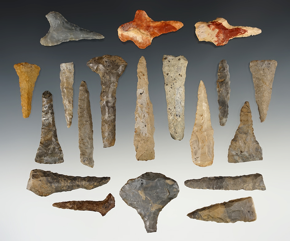 Group of 19 assorted midwestern Drills - largest is 3/4".