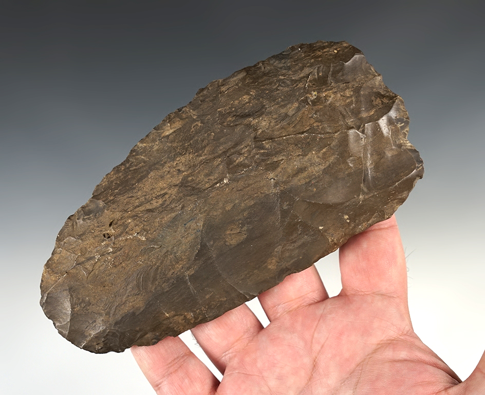 6" Dover Flint Hoe with nice polish at bit. Found in Tennessee.