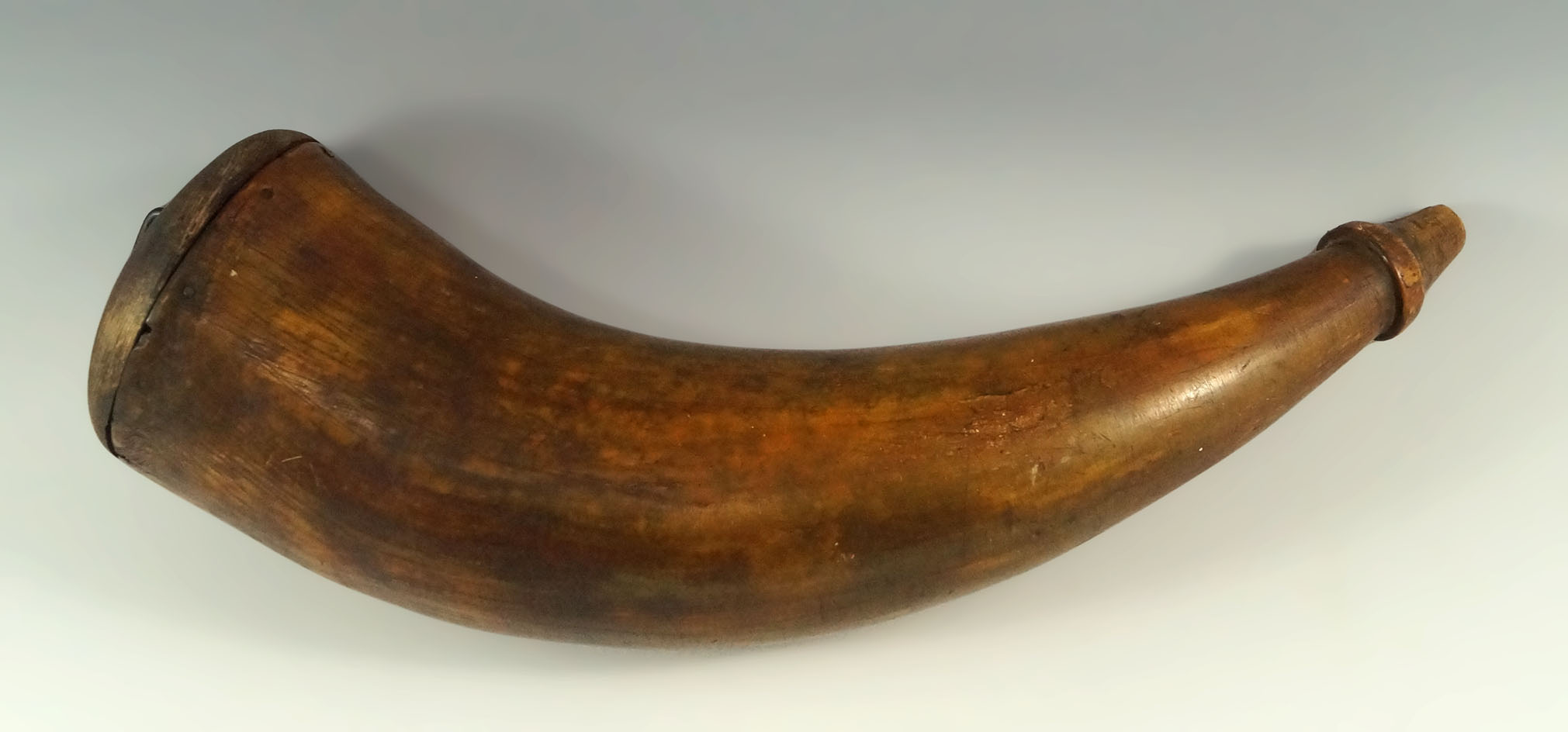 Large early Powder horn that is well made with great shape and very nice patina.