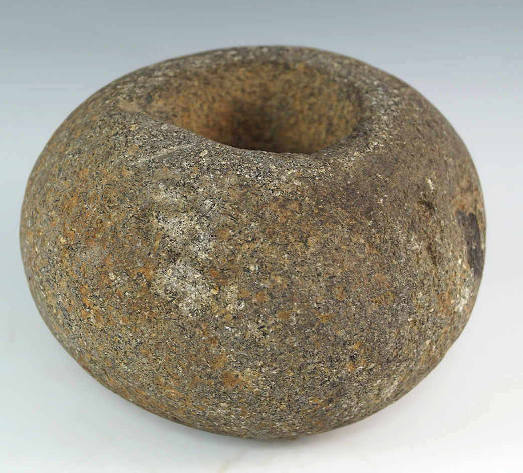 Large Mayan Macehead - volcanic stone - weighs 3 1/2 pounds found near Antigua, Guatemala.