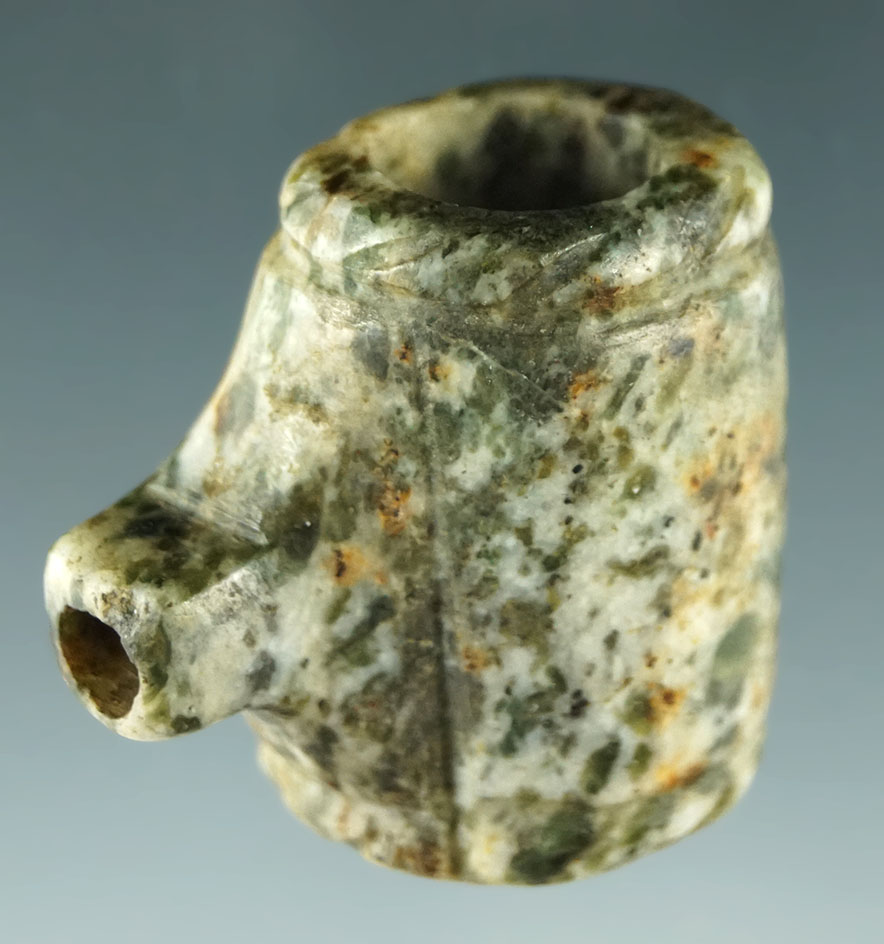 Toltec Whistle Pipe - 1 3/8" - beautiful Nephrite material - central plateau region, Mexico.