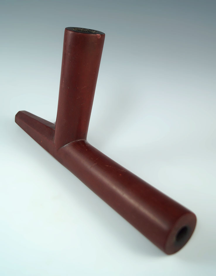 Ex. Perino! Large 7 3/4" long by 4 1/4" tall Catlinite pipe - personal collection of Greg Perino.