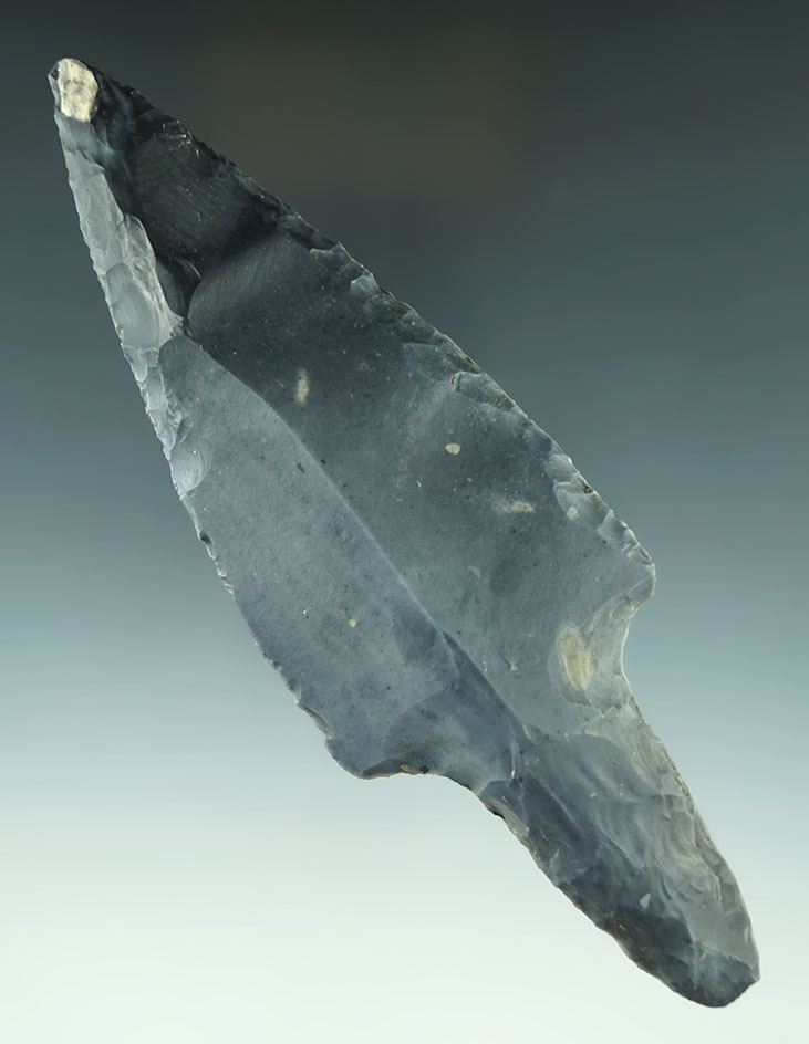 6 1/2" Mayan Dagger made of Colha chert found in Belize. Ex. David Wally collection.