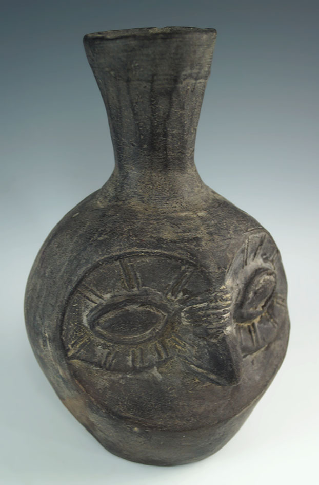 7" Chimu Owl effigy pottery vessel found in central Peru.