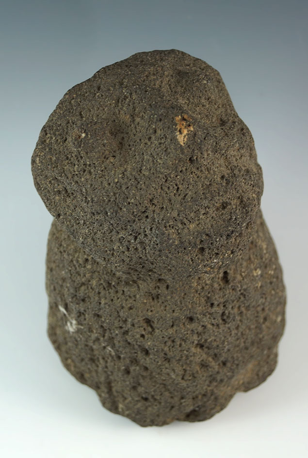 Very rare 6 1/2" tall volcanic stone human effigy. Found in Maricopa County, Arizona.