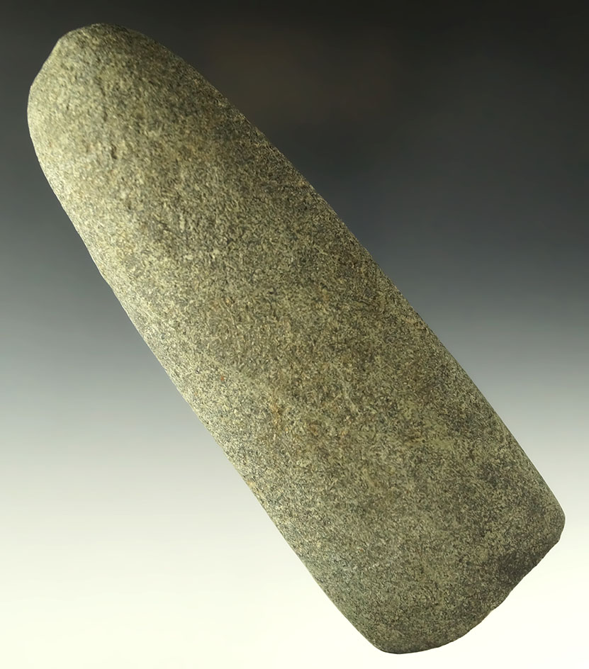 6 5/16" Hardstone Adze found in Michigan. Ex. Phil Wagle Collection.