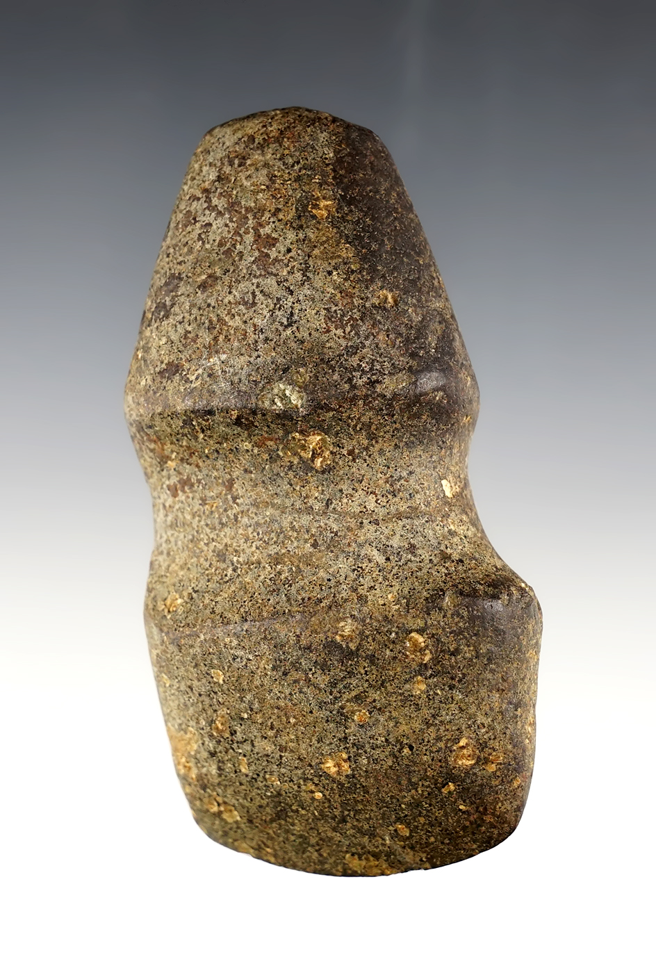 4 5/16" long 3/4 Groove Axe with a well defined groove. Found in Randolph Co., Indiana. 