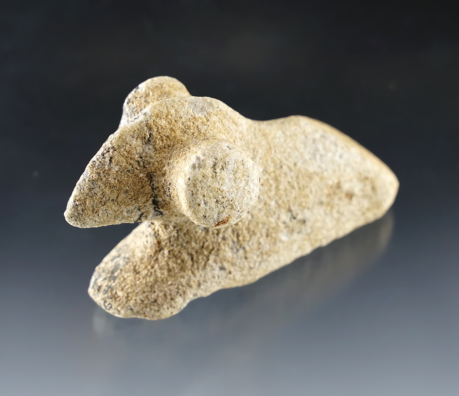 3 1/4" Popeye Nesting Birdstone made from Gneiss. Found in Cayuga Co., New York. 