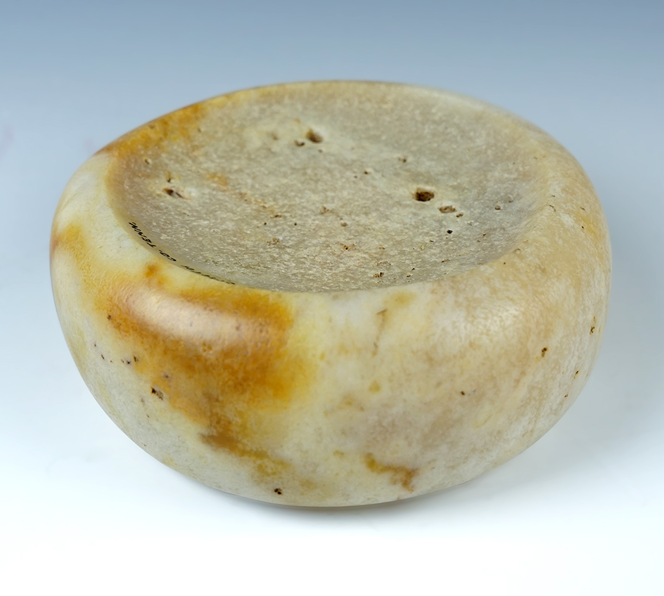 Museum quality! 5" Diameter Double Cup Discoidal that is 1 1/2" tall. Ex. Byron Knoblock. COA. 