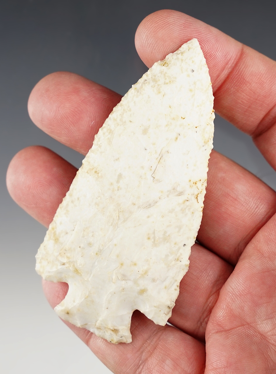 3 5/16" Hardin made from Burlington Chert. Found in the Illinois or Missouri area. Davis COA. 