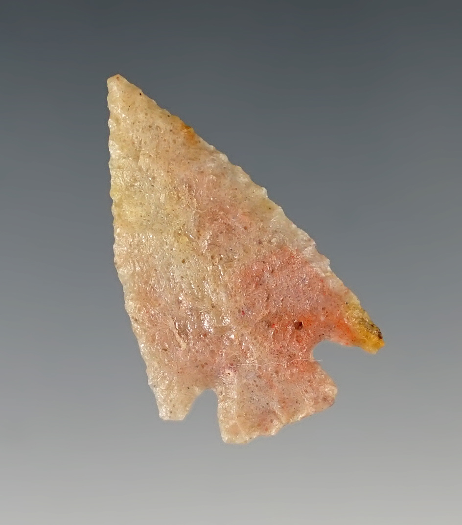 Attractive 1 7/16" Cornernotch that is very well flaked from Quartz material, found in New Mexico.