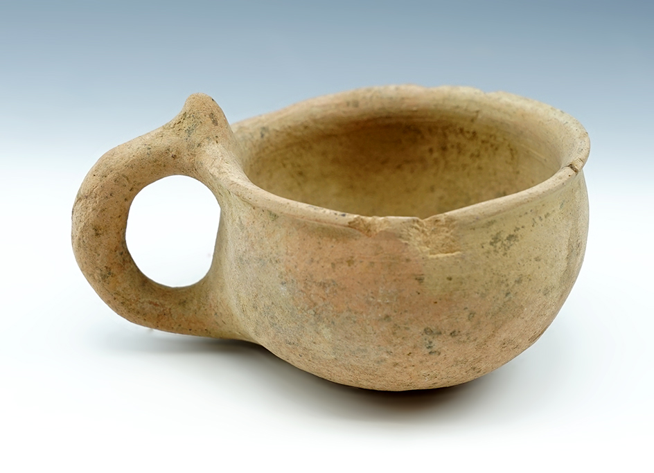 5" Wide Old World Pottery Cup with handle, in very good condition.