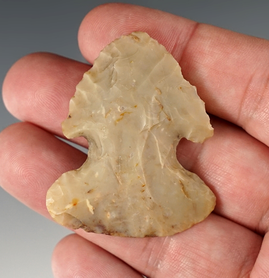 2" Thebes Blunt made from Flint Ridge Flint. Found in Marion Co., Ohio.