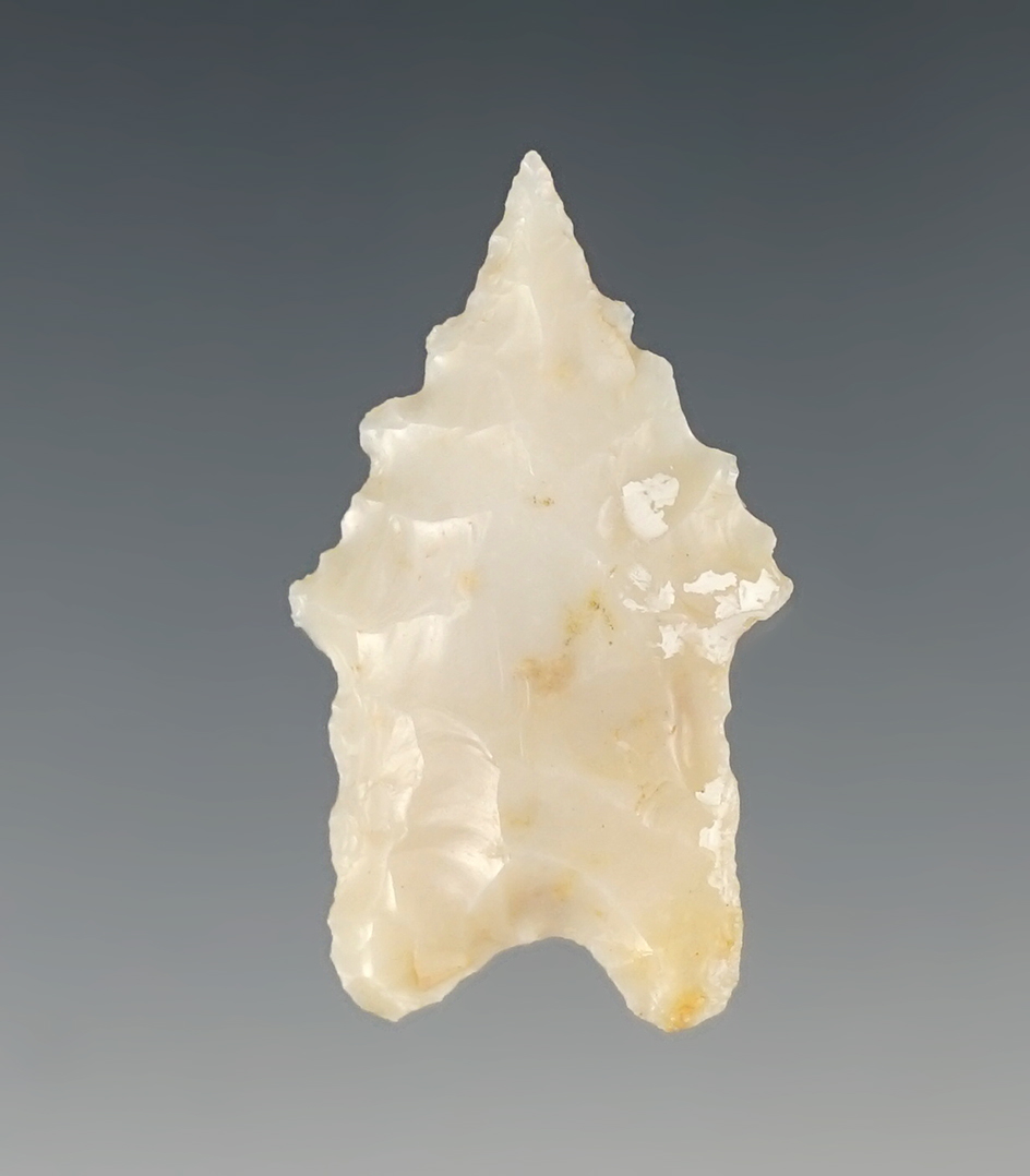 Classic style and nicely serrated 1 3/8" Barreal found in Southern New Mexico.