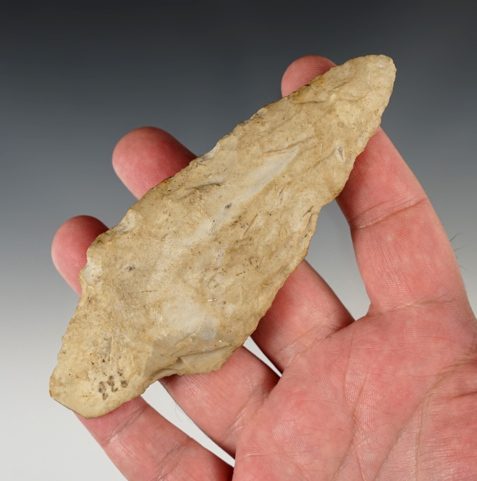 4 7/8" Adena Point found in Cooper Co., Missouri, in good condition.