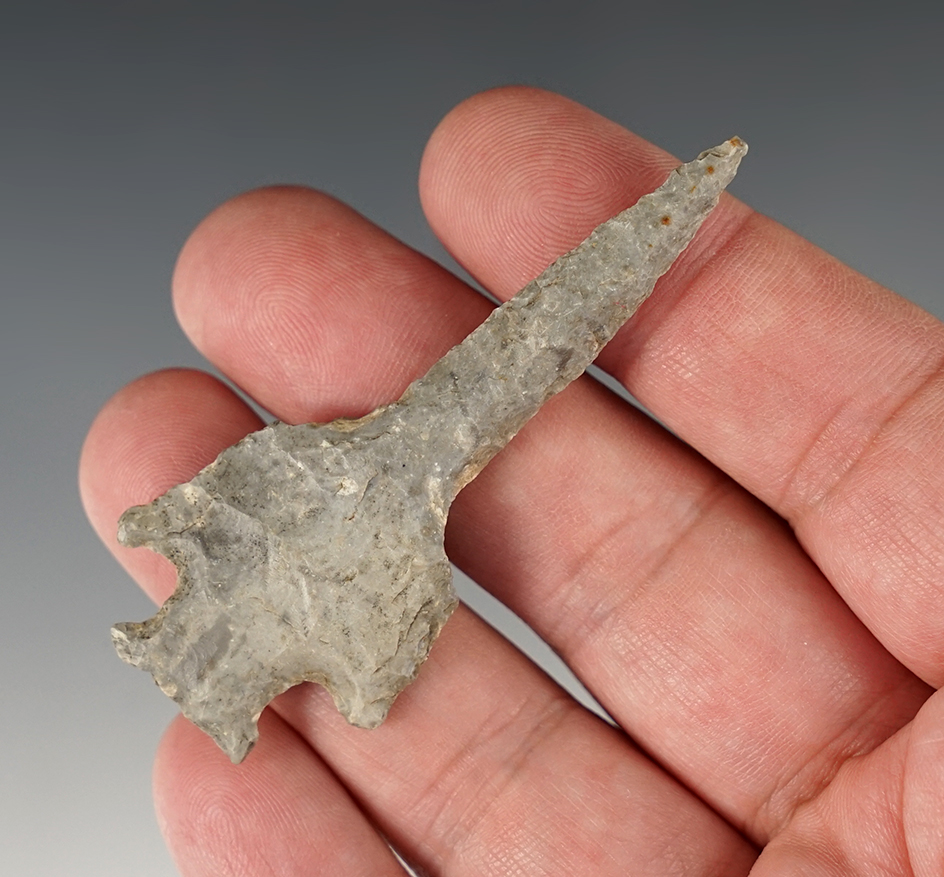 2 3/4" Beautifully styled Cornernotch Drill found in New Mexico.