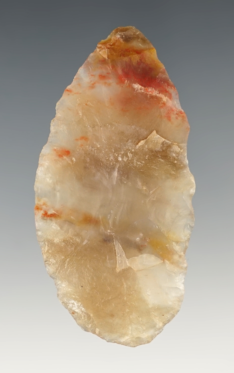 2 11/16" Blade made from highly translucent multi-colored Agate. Found in New Mexico.