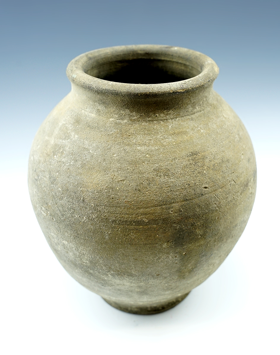 7 1/2" Tall Han Dynasty Pottery Vessel recovered in China.