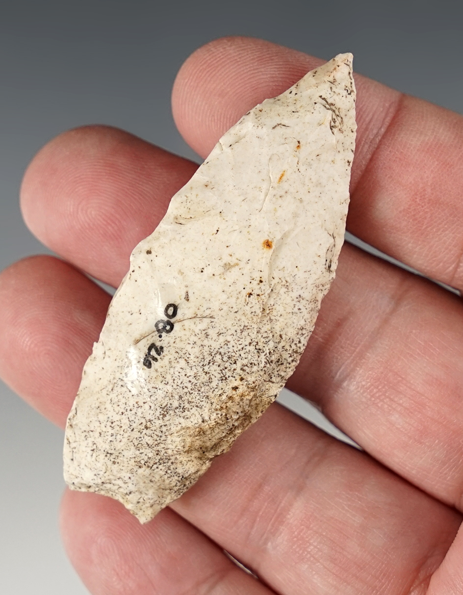 2 5/8" Packard made from Burlington Chert. Benton Site in Washington Co., Arkansas. Jackson COA.