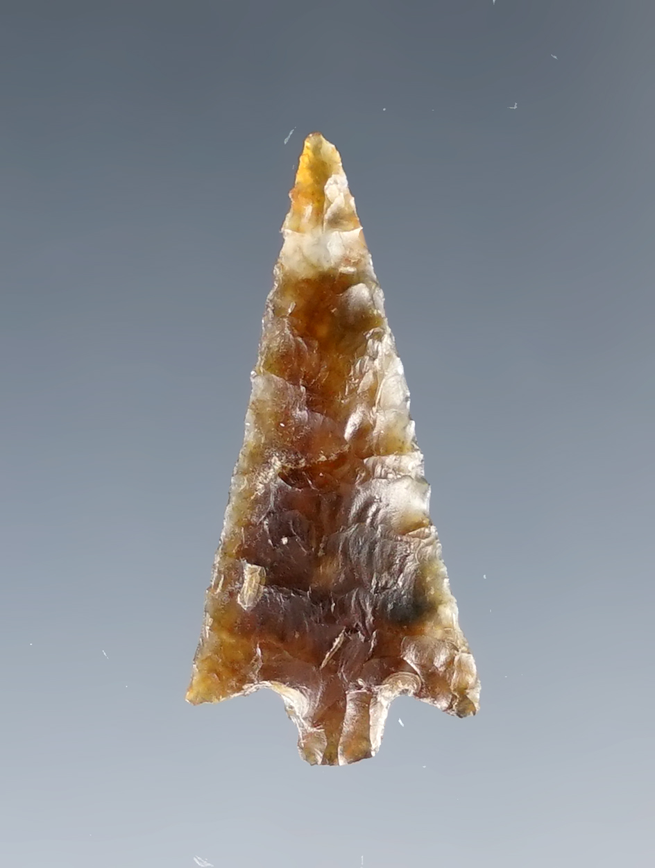 Great flaking on this 1" Wallula. Found close to the Columbia River, Washington.