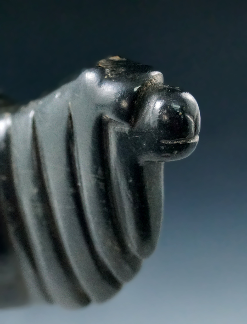 Beautiful! Highly detailed 3 1/2" black Hardstone Alpaca  Conopa found in Peru.