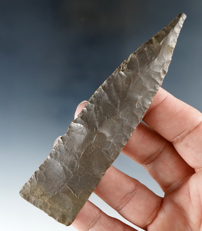 Nice! 4 1/8" Copena with nicely ground lower edges found in Giles Co., Tennessee.