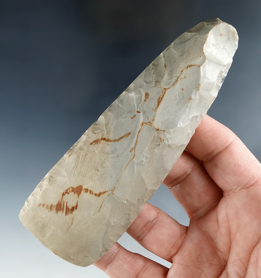 4 5/8" Hornstone Adze with a nicely polished bit area -Harrison Co., Indiana.