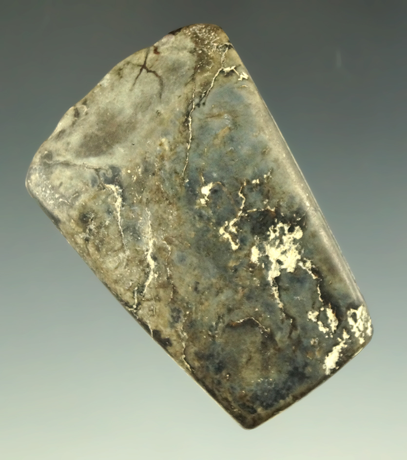 1 7/8" beautifully polished Hardstone Celt found near Gabriola Island, Vancouver British Columbia.