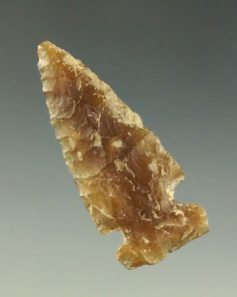 1 9/16" Knife River Flint sidenotch point found in the Dakotas.