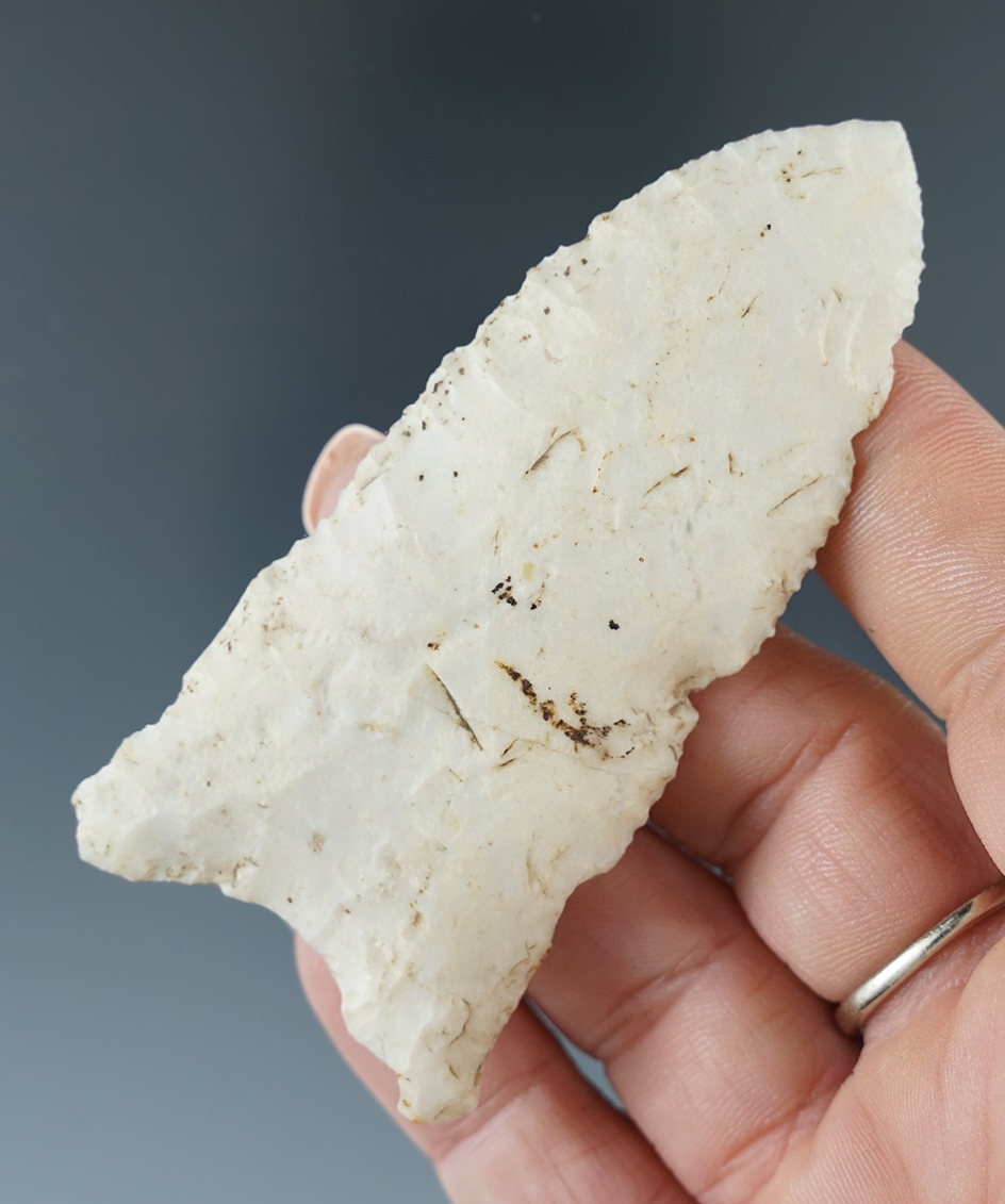 3 3/16" Sloan Dalton with unique micro-serrations along the Blade edges found in Iowa. COA.