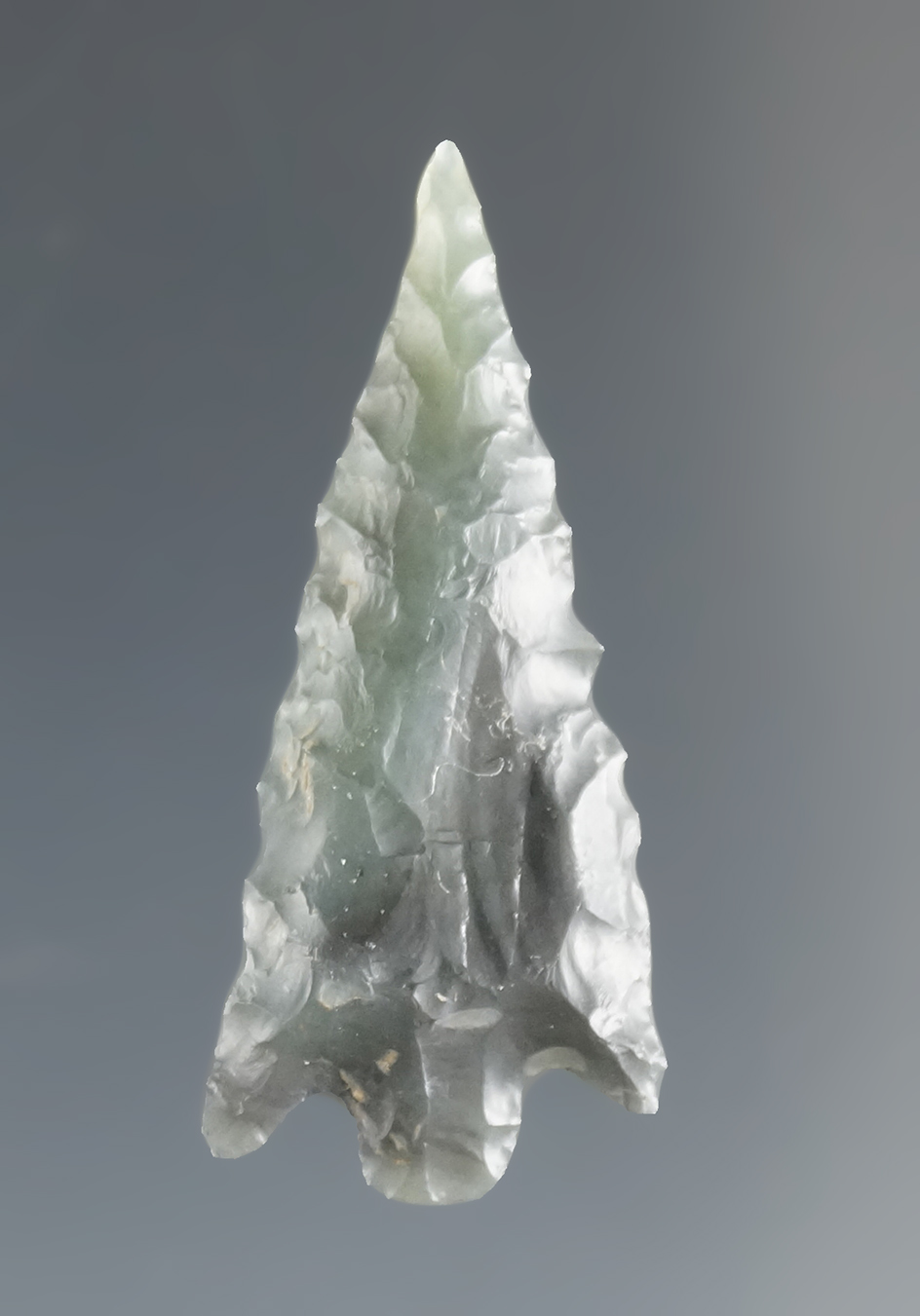 1 3/16" Gem point made from beautiful green and blue Franciscan chert found in California.