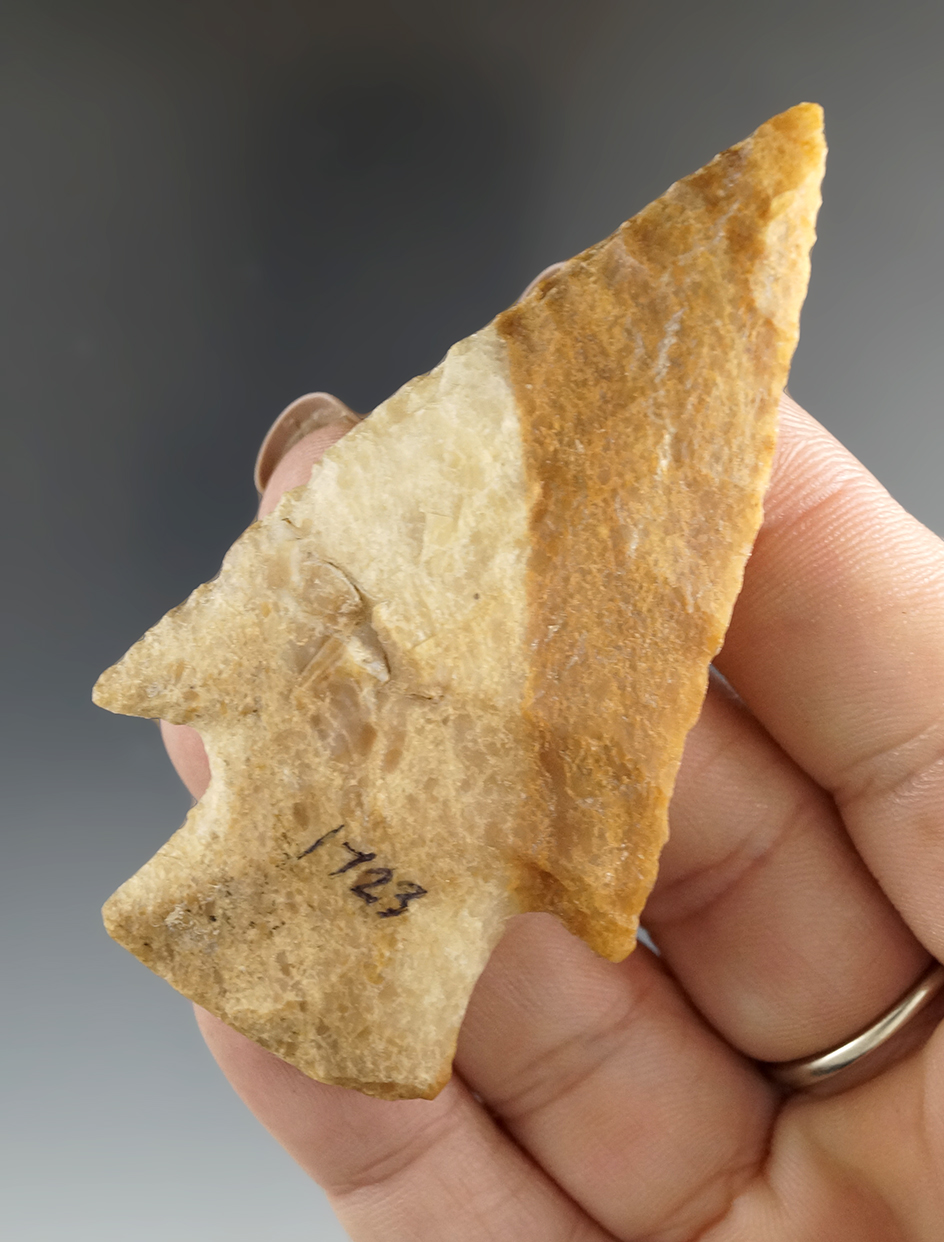 2 7/8" Hardin made from beautiful two-tone material found by Jack Hayes in Clay Co., AR.