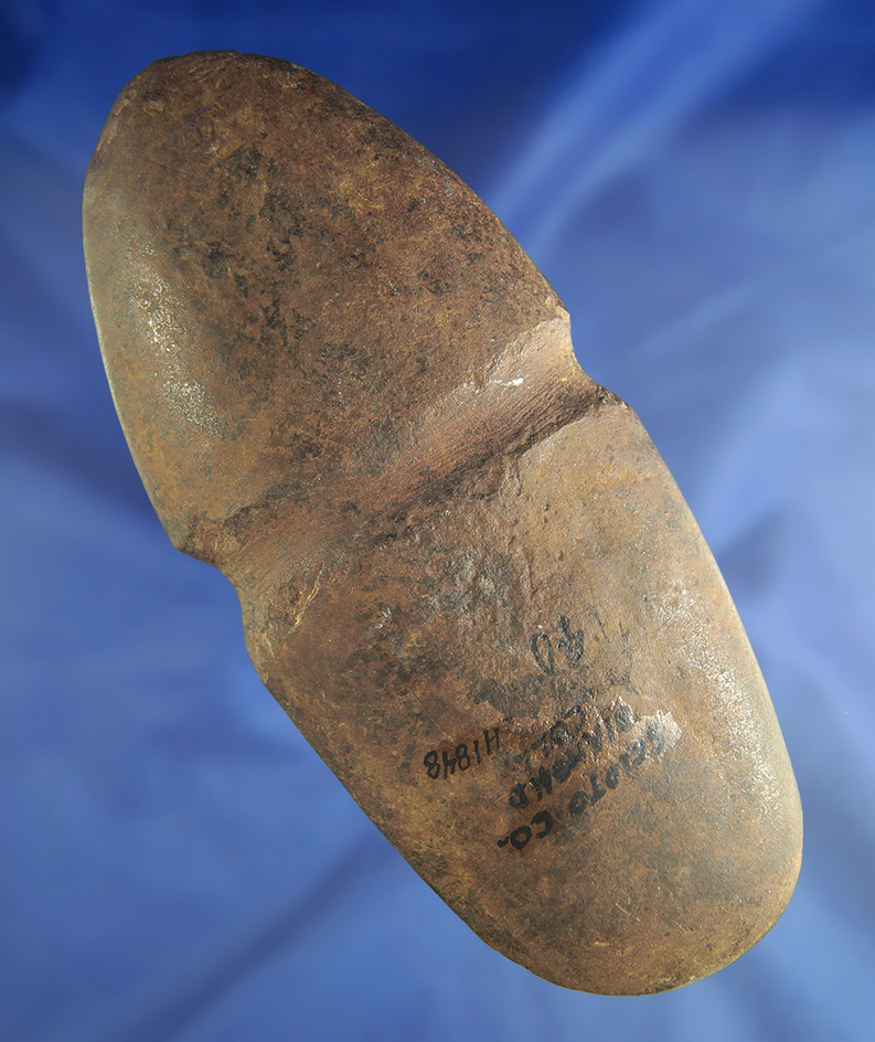 6 1/2" long full grooved Axe found in Scioto Co.,  Ohio. ex Hovan collection #1848.
