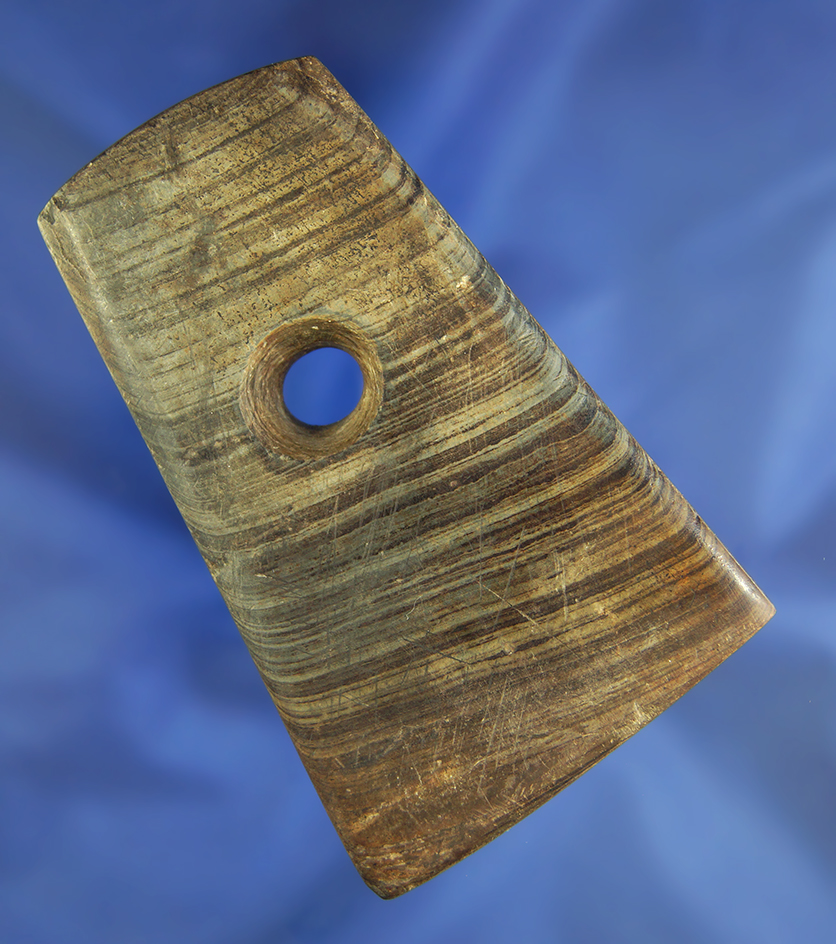 3 5/8" banded slate Pendant found in Ohio.