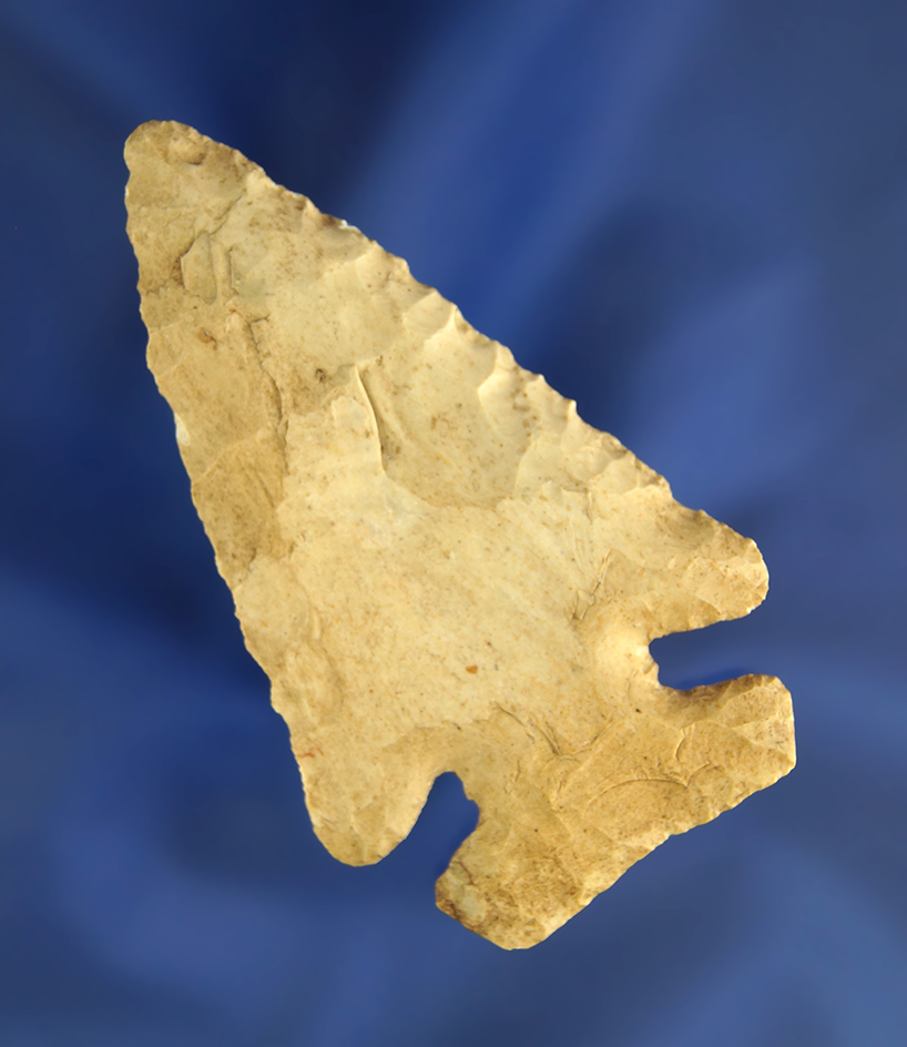 2 7/8" Archaic Thebes E-Notch Bevel found in Cass Co.,  Illinois.