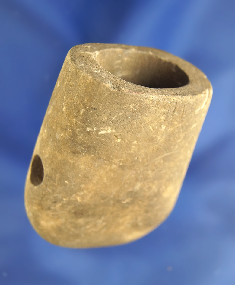 2 3/16" Cotton Stone Pipe found in Kentucky in excellent condition. Ex. Gary Noel.