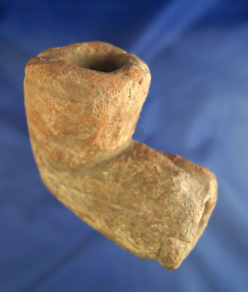 Very large 4" long partially drilled ancient Stone Pipe preform found in Kentucky.