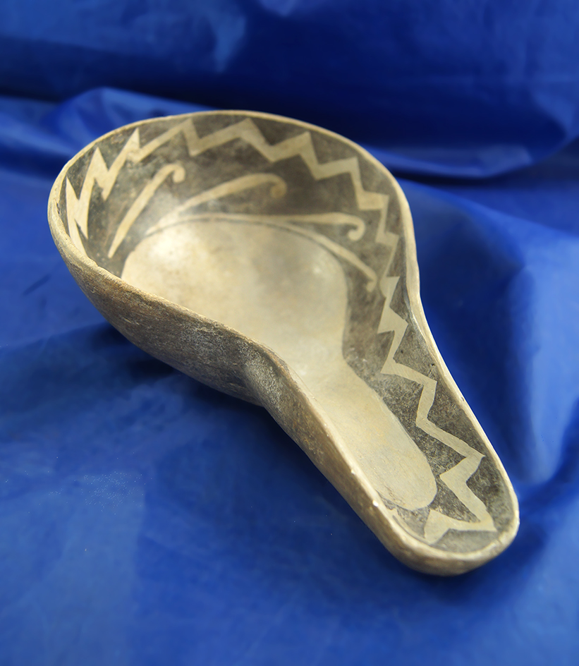 7 3/4" southwestern decorated Mesa Verde Ladle with a restored handle - southwestern U.S.